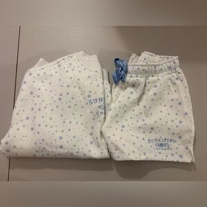 NWOT Sunkissed Coconut Lounge Set XXXL Snowflake Print Top & Shorts New